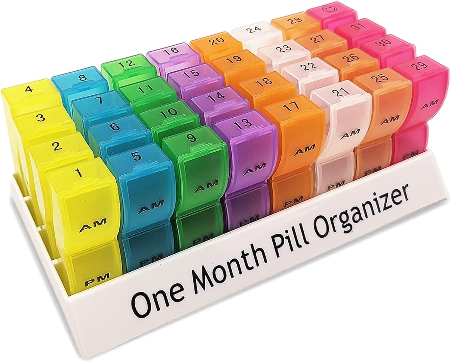 31 Day Monthly Pill Organizer Medication Pod Compartment Planner