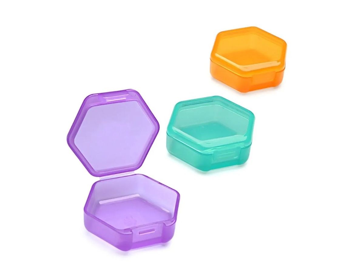 Small Pocket Pill Case(3 Pack), Barhon Daily Single Pill Box Organizer Portable for Purse Travel, One Day Mini Pill Container for Pills Vitamin Fish