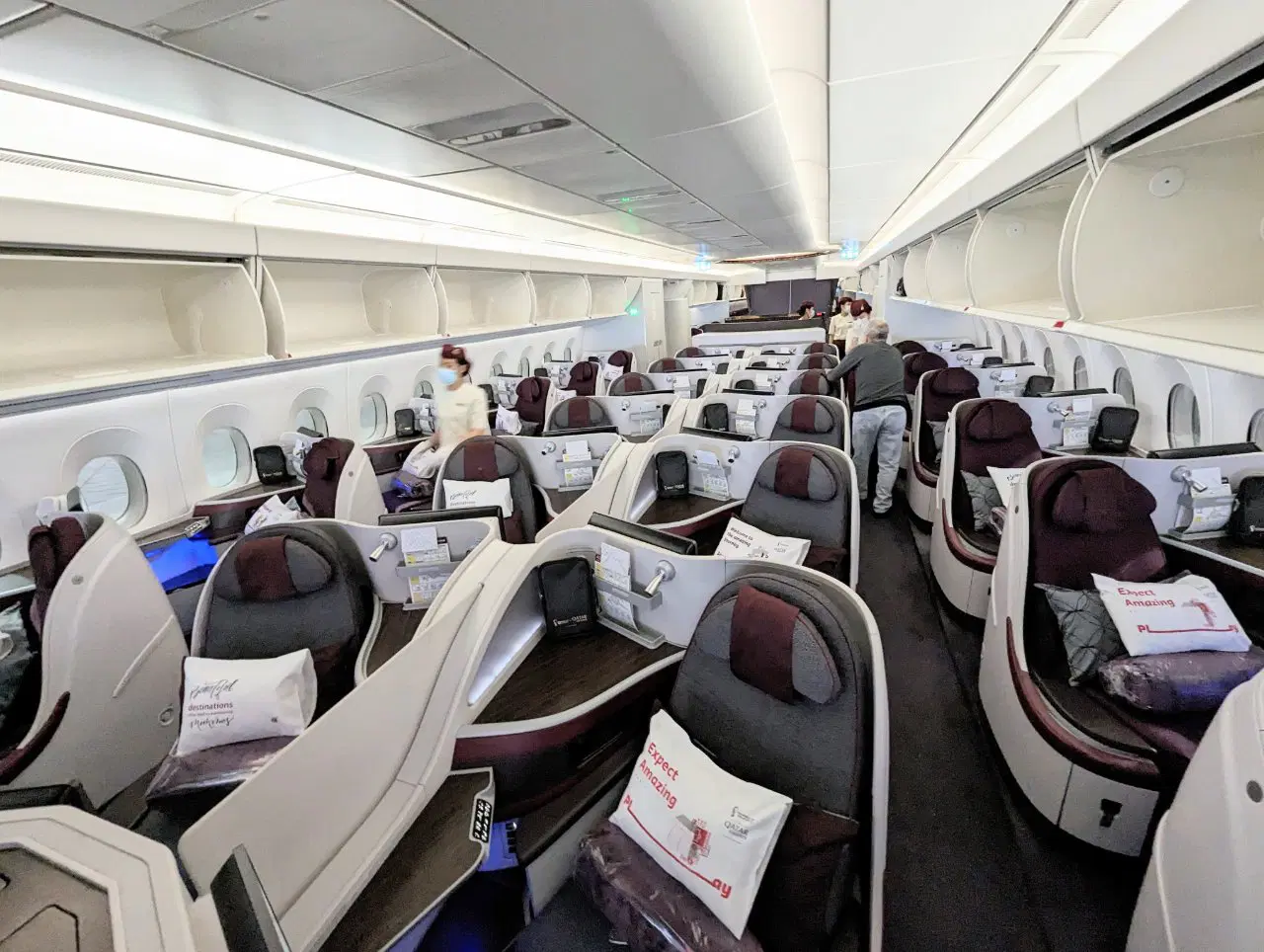 Qatar Airways QSuites Business Class (A350-900) Review | TouristSecrets