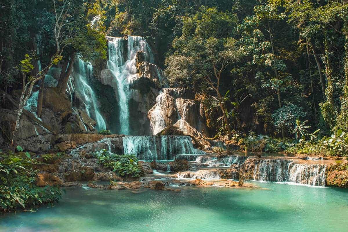 Swim In Laos' Turquoise Waterfall | TouristSecrets