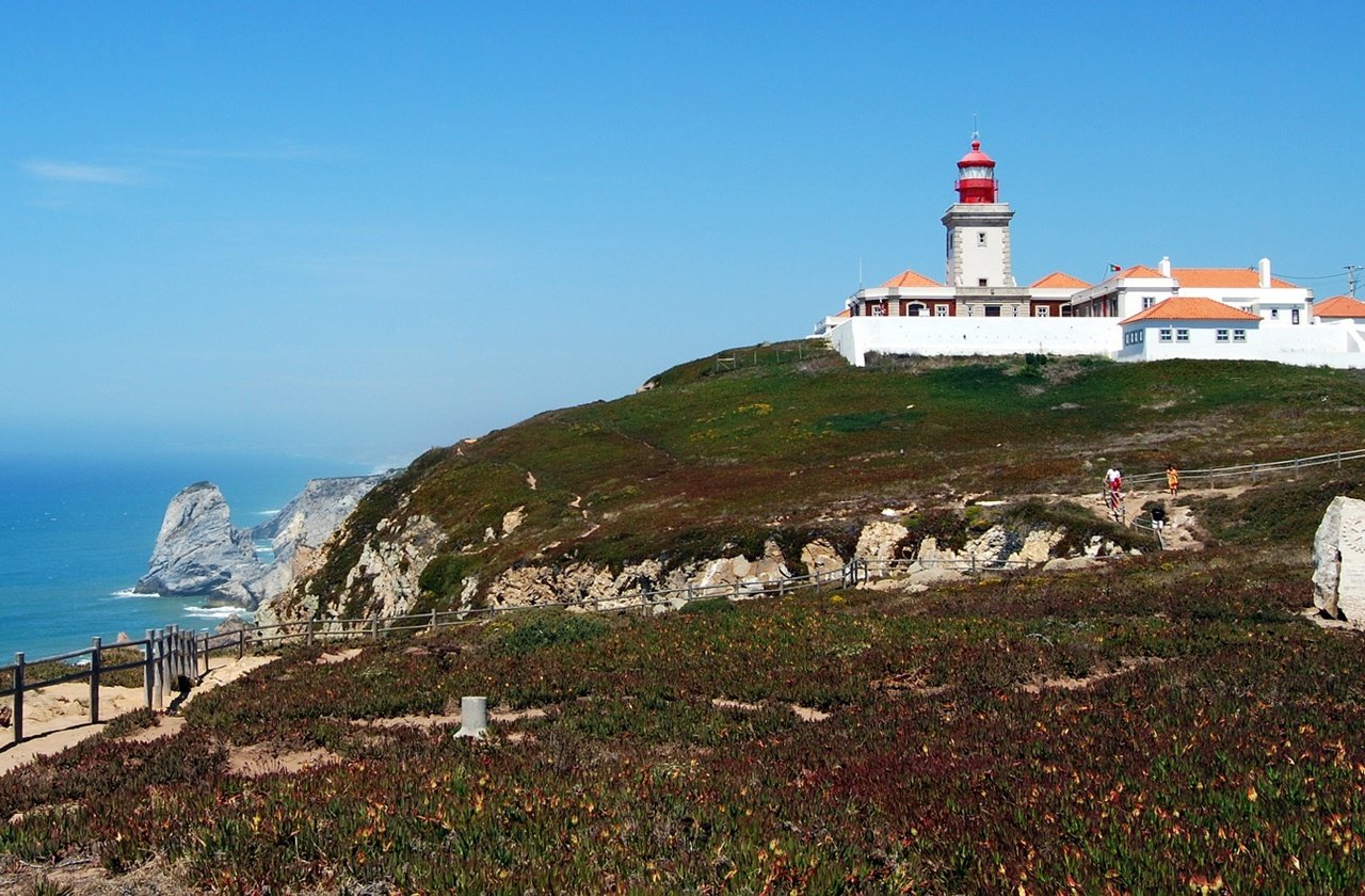 View of the lighthouse at Cabo da Roca